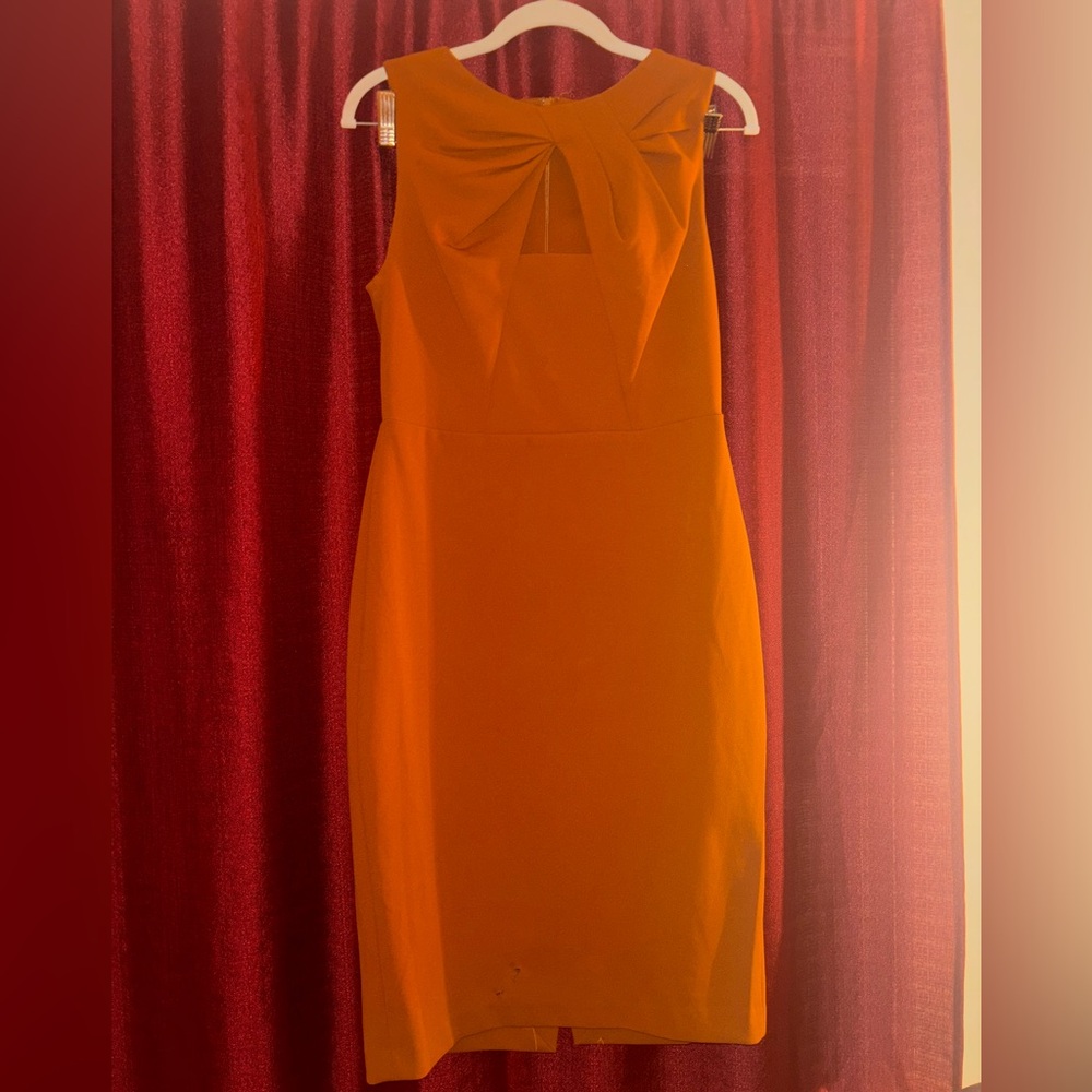 Elegant Orange Calvin Klein Sleeveless Dress